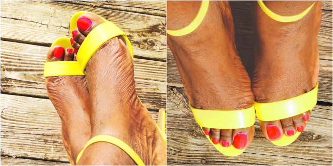 How to Get a Neon Pedicure Using Essie 2-in-1 White Nail Primer and Gel-setter AT HOME